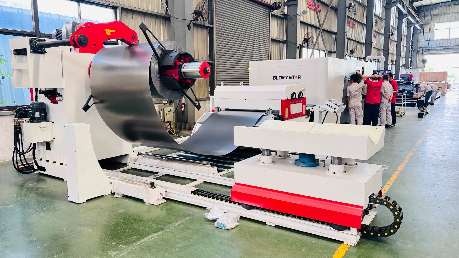 家电行业3.2m厚激光切割送料线